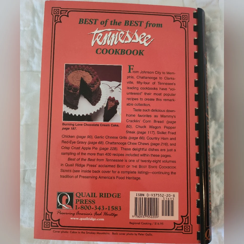 Cookbook Best of the best from Tennessee
